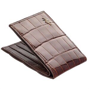 Elegant Alligator Leather Wallet – Giftable - Lacquer Mahogany